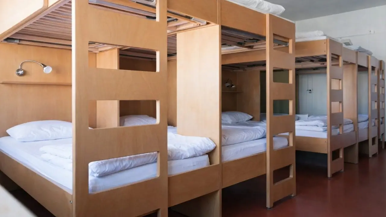 Bett im gemischten Schlafsaal